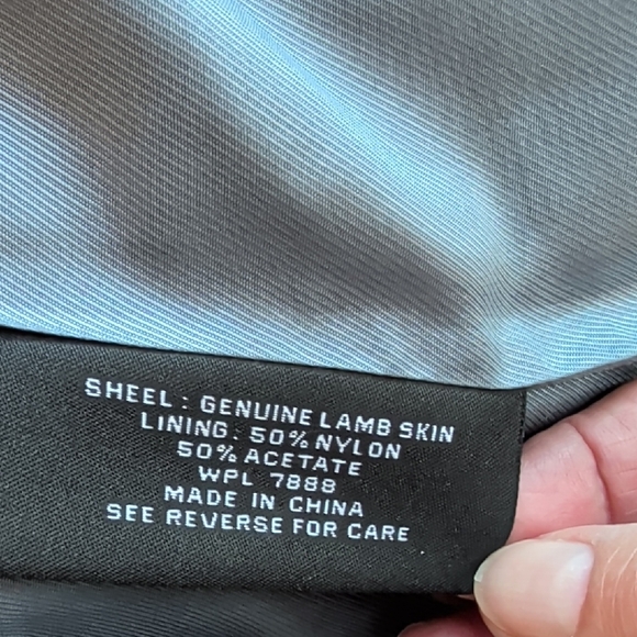 Anne Klein Women’s Black Lambskin leather zip front jacket - Picture 8 of 8